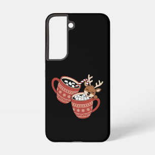 Merry Christmas Cute Reindeer Family Xmas Coffee Samsung Galaxy Case