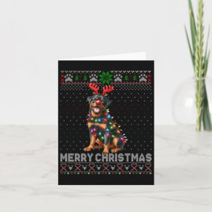 Merry Christmas Cute Rottweiler Dog Lover Ugly Xma Card