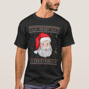 Merry Christmas Cute Santa Claus Funny Ugly Sweate T-Shirt