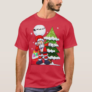 Merry Christmas Cute Santa Dabbing Christmas Tree  T-Shirt