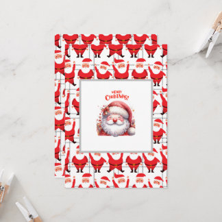Merry christmas cute santaclaus gift for friends invitation