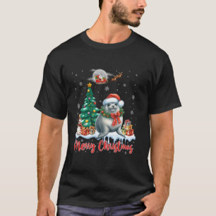 Merry Christmas Cute Seal Santa Hat Seal Lovers Xm T-Shirt