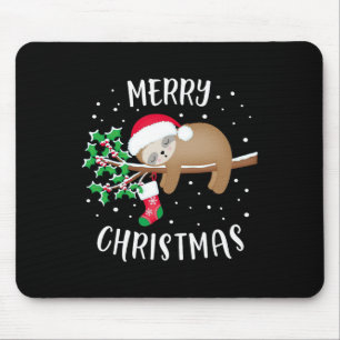 Merry Christmas Cute Sloth Xmas Outfit Matching Fa Mouse Mat