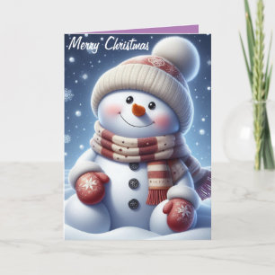 Merry Christmas Cute snowman  Card