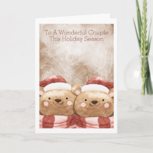 Merry Christmas Cute Teddy Bear Santa Personalised Card