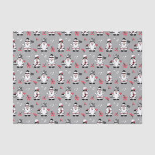 MERRY CHRISTMAS   Cute Winter Holly Gnomes Tissue Paper