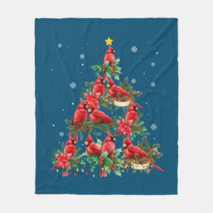Merry Christmas Cutest Cardinal Bird Lovers Xmas Fleece Blanket