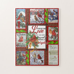 Merry Christmas Cutest Cardinal Bird Lovers Xmas Jigsaw Puzzle