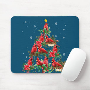 Merry Christmas Cutest Cardinal Bird Lovers Xmas Mouse Mat