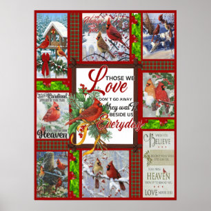 Merry Christmas Cutest Cardinal Bird Lovers Xmas  Poster