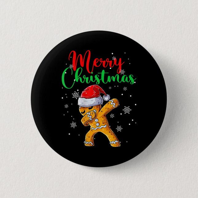 Merry Christmas Dab Gingerbread Xmas Christmas Coo 6 Cm Round Badge (Front)