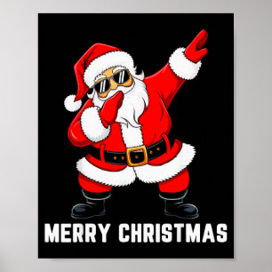 Merry Christmas Dabbing Santa Men Kids Boys Xmas P Poster