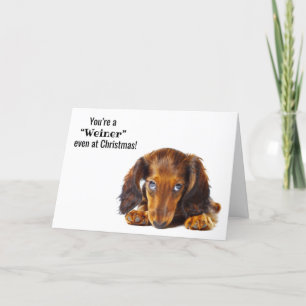 Merry Christmas Dachshund Dog Animal Holiday Card