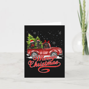 Merry Christmas Dachshund Dog Lover Santa Reindeer Card