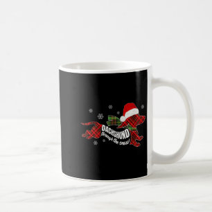 Merry Christmas Dachshund Dog Through The Snow Pla Coffee Mug