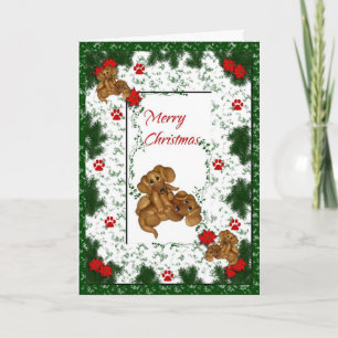 Merry Christmas Dachshund Holiday Card