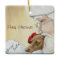 Merry Christmas Dachshund & Santa Art Ornament