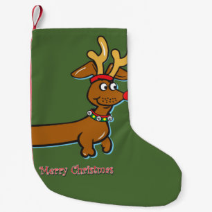 Merry Christmas Dachshund Small Christmas Stocking