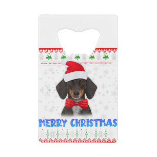 Merry Christmas Dachshund Wiener Santa Ugly Xmas S