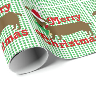 Merry Christmas Dachshund Wrapping Paper