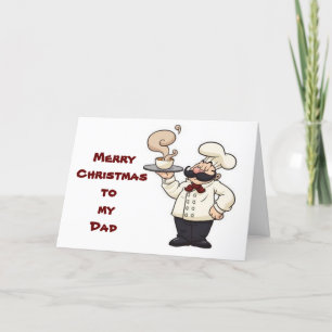 **MERRY CHRISTMAS DAD** BEST COOK IN THE WORLD HOLIDAY CARD