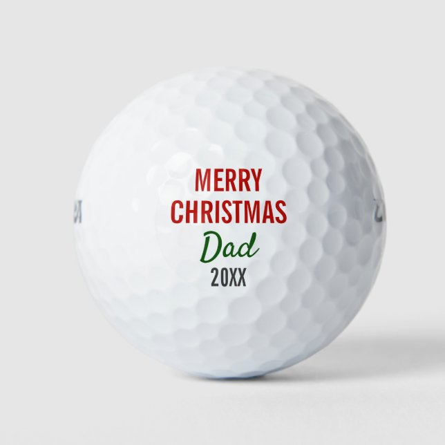 Merry Christmas Dad Golf Balls (Front)