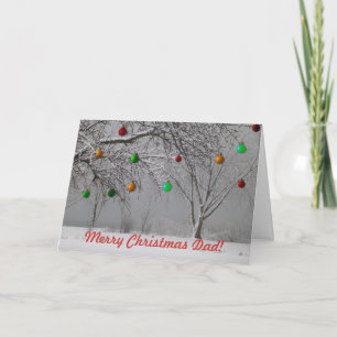Merry Christmas Dad-Winter Landscape Holiday Card