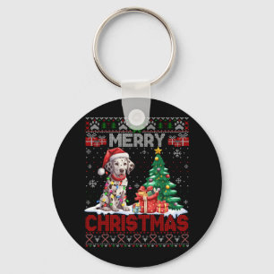 Merry Christmas Dalmatian Dog Lover Family Ugly Xm Key Ring