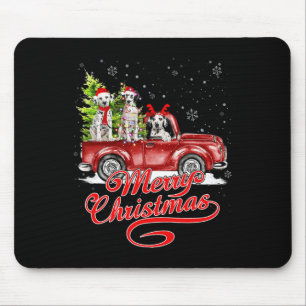 Merry Christmas Dalmatian Dog Lover Santa Reindeer Mouse Mat