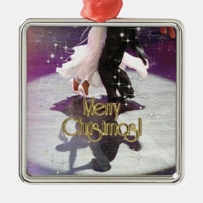 Merry Christmas Dancers Christmas Ornament | Zazzle.co.uk