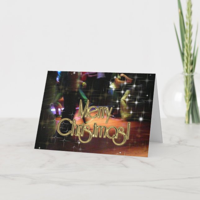 Merry Christmas Dancers PERSONALIZED Holiday Card (Front)