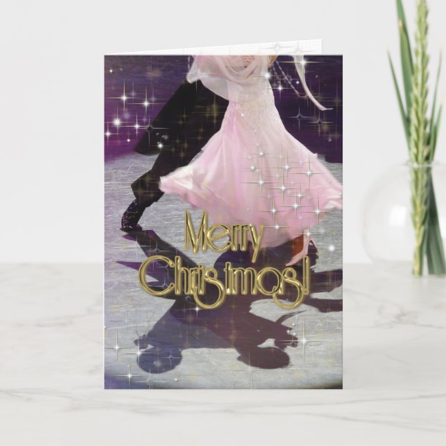 Merry Christmas Dancers PERSONALIZED Holiday Card (Front)