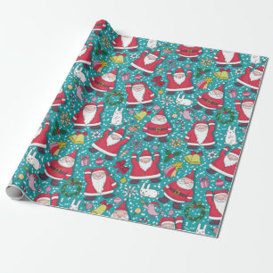 Merry Christmas Dancing Santa Wrapping Paper