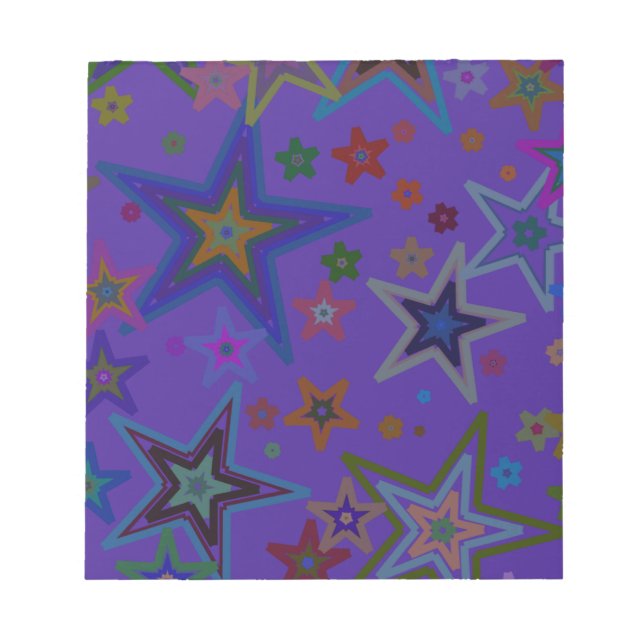 Merry Christmas Dark Purple, Stars Heaven Star Notepad (Front)