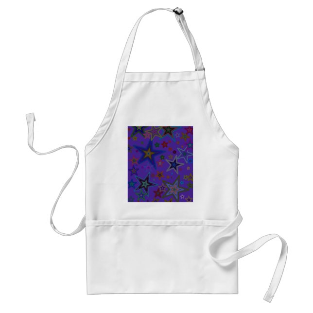 Merry Christmas Dark Purple, Stars Heaven Star Standard Apron (Front)