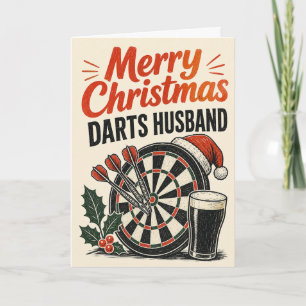 Merry Christmas Darts Husband Card