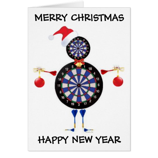 Merry Christmas Darts Player Card