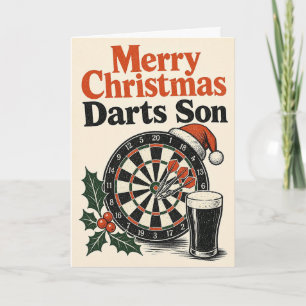 Merry Christmas Darts Son Card