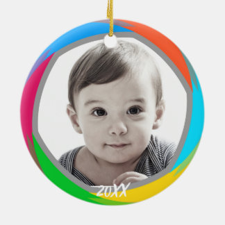 Merry Christmas Dated Photo Ornament