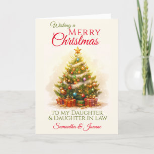 Merry Christmas Daughter And Daughter In Law  Holiday Card