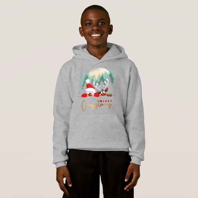 Merry Christmas Day | Kids Pullover Hoodie (Front Full)