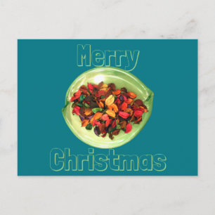 Merry Christmas Day Life Fragrance in colours Holiday Postcard