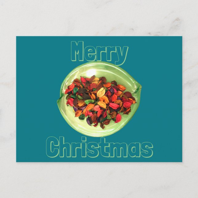 Merry Christmas Day Life Fragrance in colours Holiday Postcard (Front)