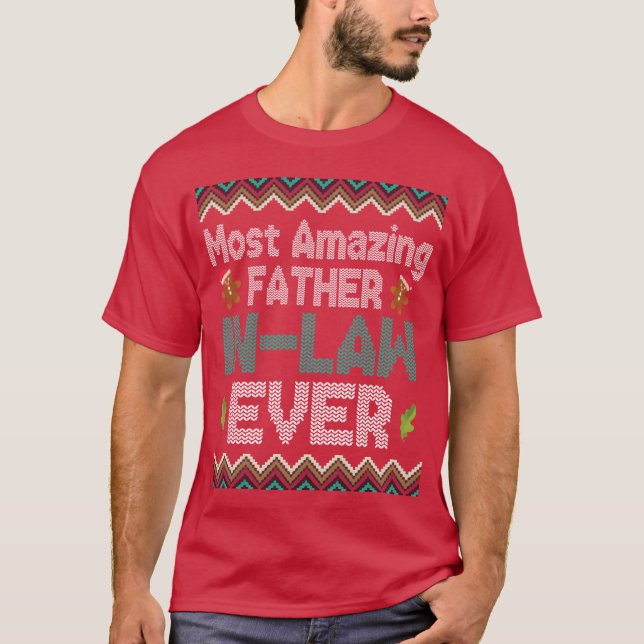 Merry Christmas Day Me You Father In Law family T-Shirt (Front)