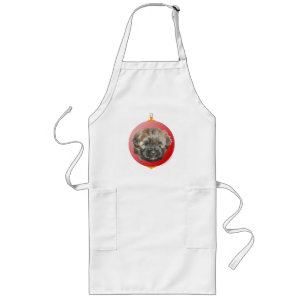 Merry Christmas Dear Little Rescued Dog Long Apron
