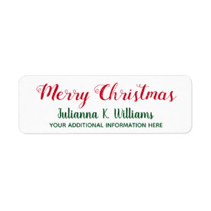 Merry Christmas . December best wishes red&green