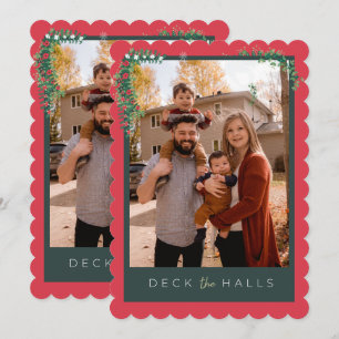 Merry Christmas Deck the Halls Greeting Card