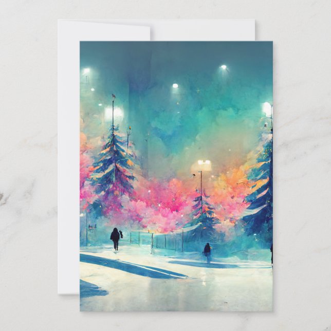 Merry Christmas decorated Christmas tree card card (Front)