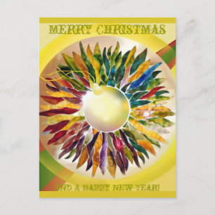Merry Christmas Decorating Glass Holiday Postcard