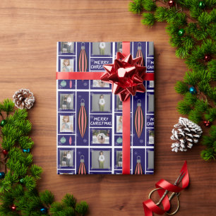 Merry Christmas decoration 4 custom photo Wrapping Paper